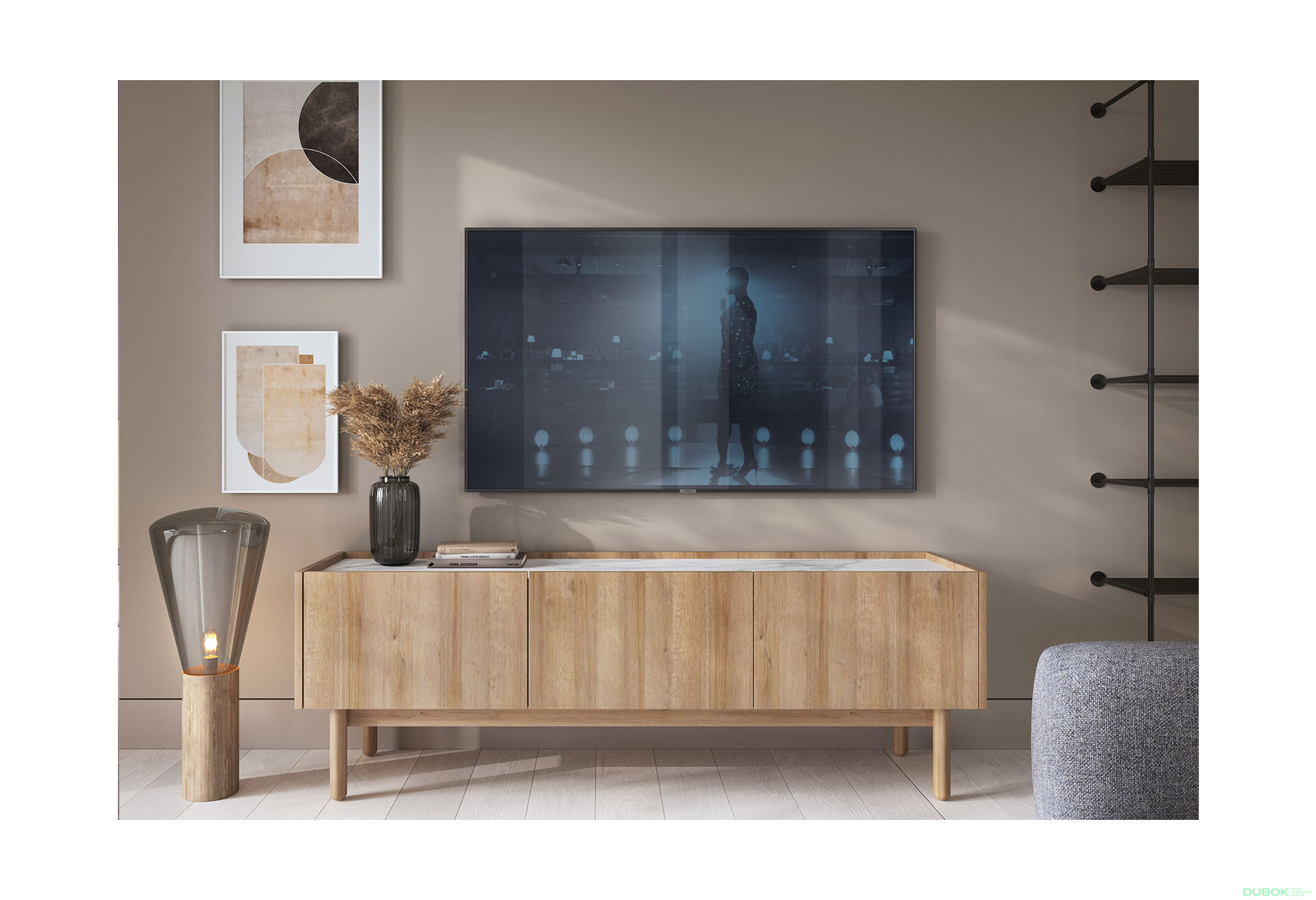 Fotografie 3 - TV stolek 144 riviéra / mramor bianco Boho
