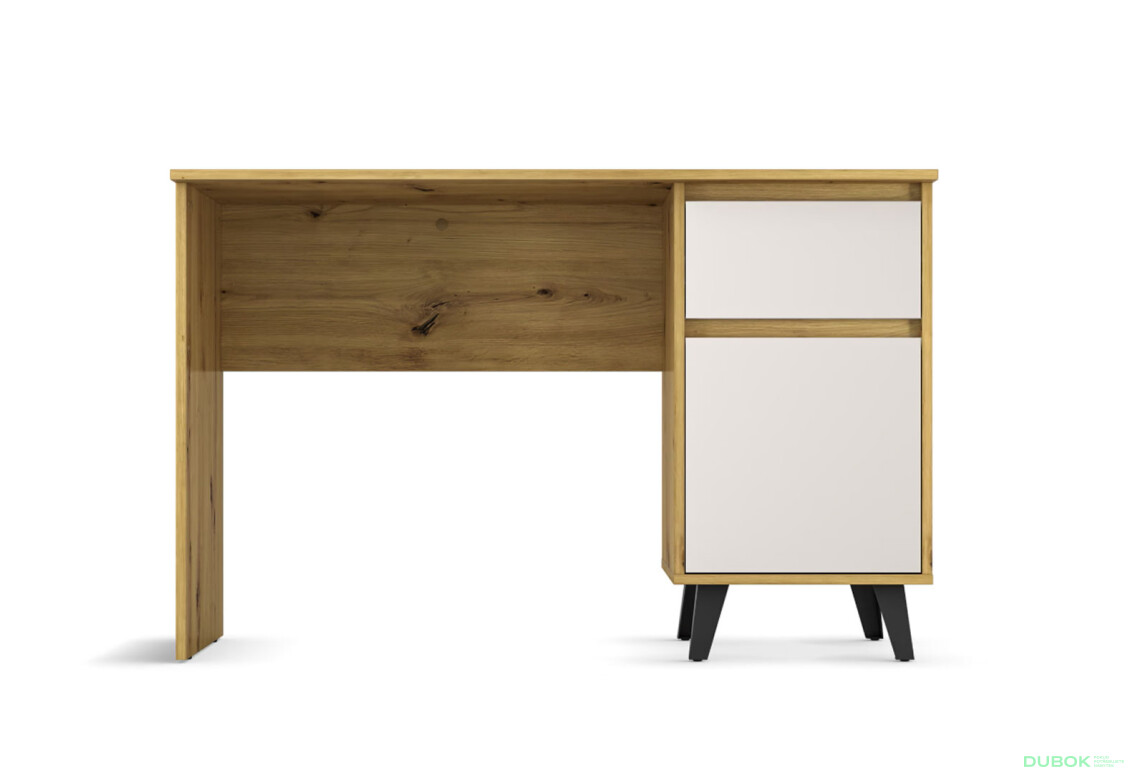 Psací stůl BORG 1d1s/120 dub artisan / kašmír - Fotografie 3 Fotografie 3 - Psací stůl BORG 1d1s/120 dub artisan / kašmír