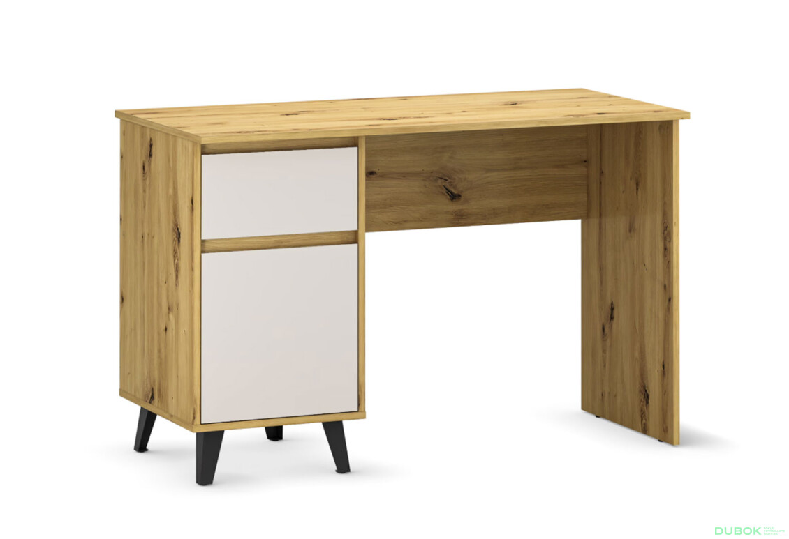Psací stůl BORG 1d1s/120 dub artisan / kašmír - Fotografie 1 Fotografie 1 - Psací stůl BORG 1d1s/120 dub artisan / kašmír