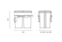 Fotografie 2 - Sorter Gollinucci 580 Plus Line do skrinky 400mm 2x29l antracit