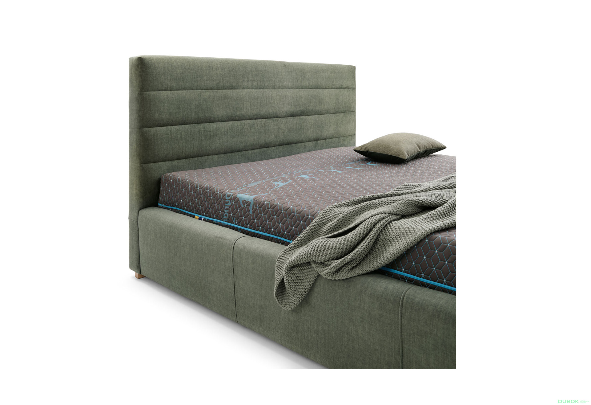 Fotografie 2 - Postel Sylvi 160x200 Vogue 11 SIC G4 Buk, hlavová opěrka 106 cm