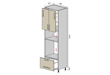 N39 Skříňka 2D1Š 214 Interno