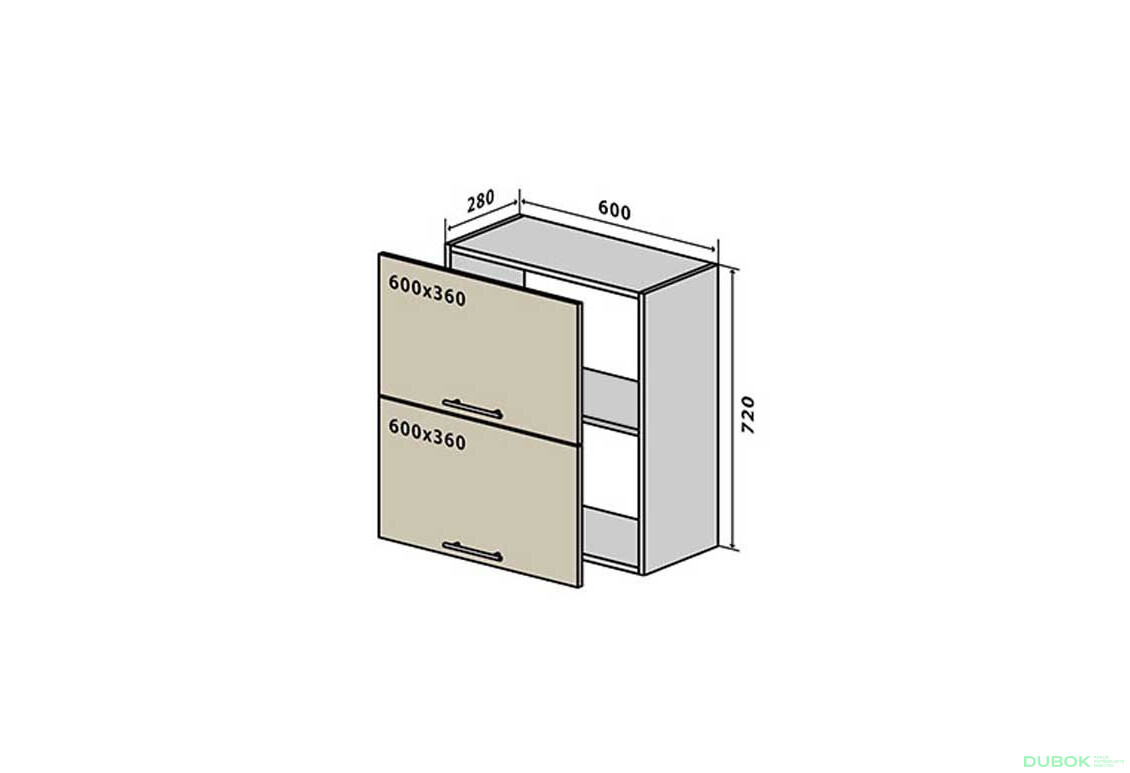 V20 Skříňka 2D 60 Interno