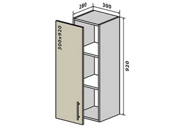 V42 Skříňka 1D 30 Interno