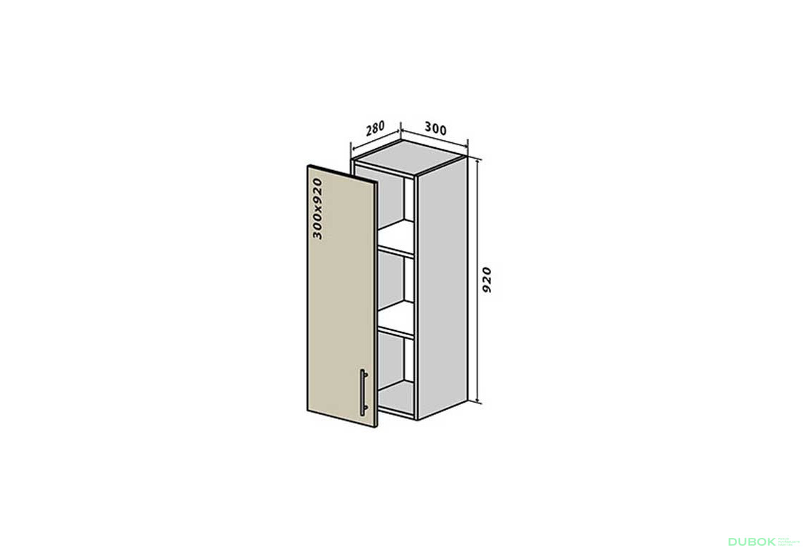 V42 Skříňka 1D 30 Interno