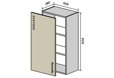 V44 Skříňka 1D 45 Interno