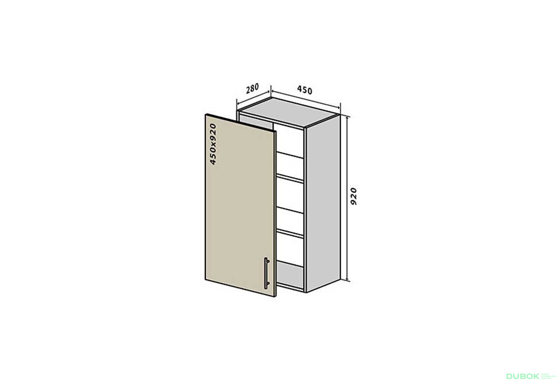 V44 Skříňka 1D 45 Interno