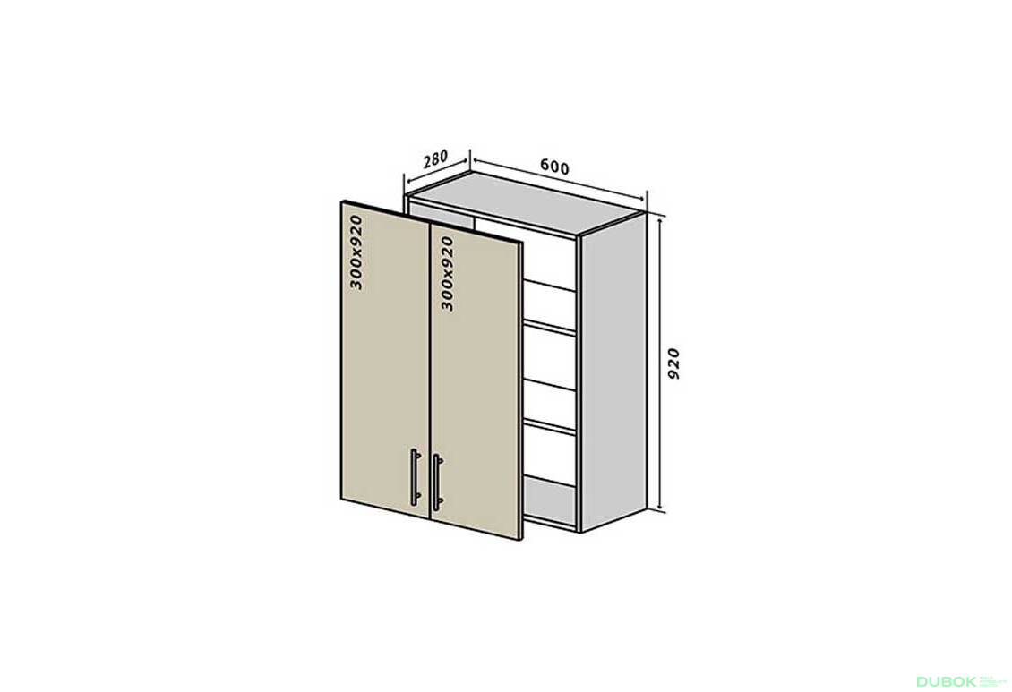 V46 Skříňka 2D 60 Interno