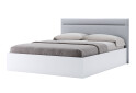 Postel 1,8x2,0 s čalouněným měkkým čelem a výklopným roštem, s rámem bílý lesk Family - Fotografie 1 Fotografie 1 - Postel 1,8x2,0 s čalouněným měkkým čelem a výklopným roštem, s rámem bílý lesk Family