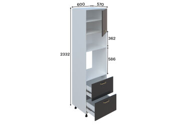 Penál 60 DZ Pro mikrovlnnou troubu (h-920) LUX Liona