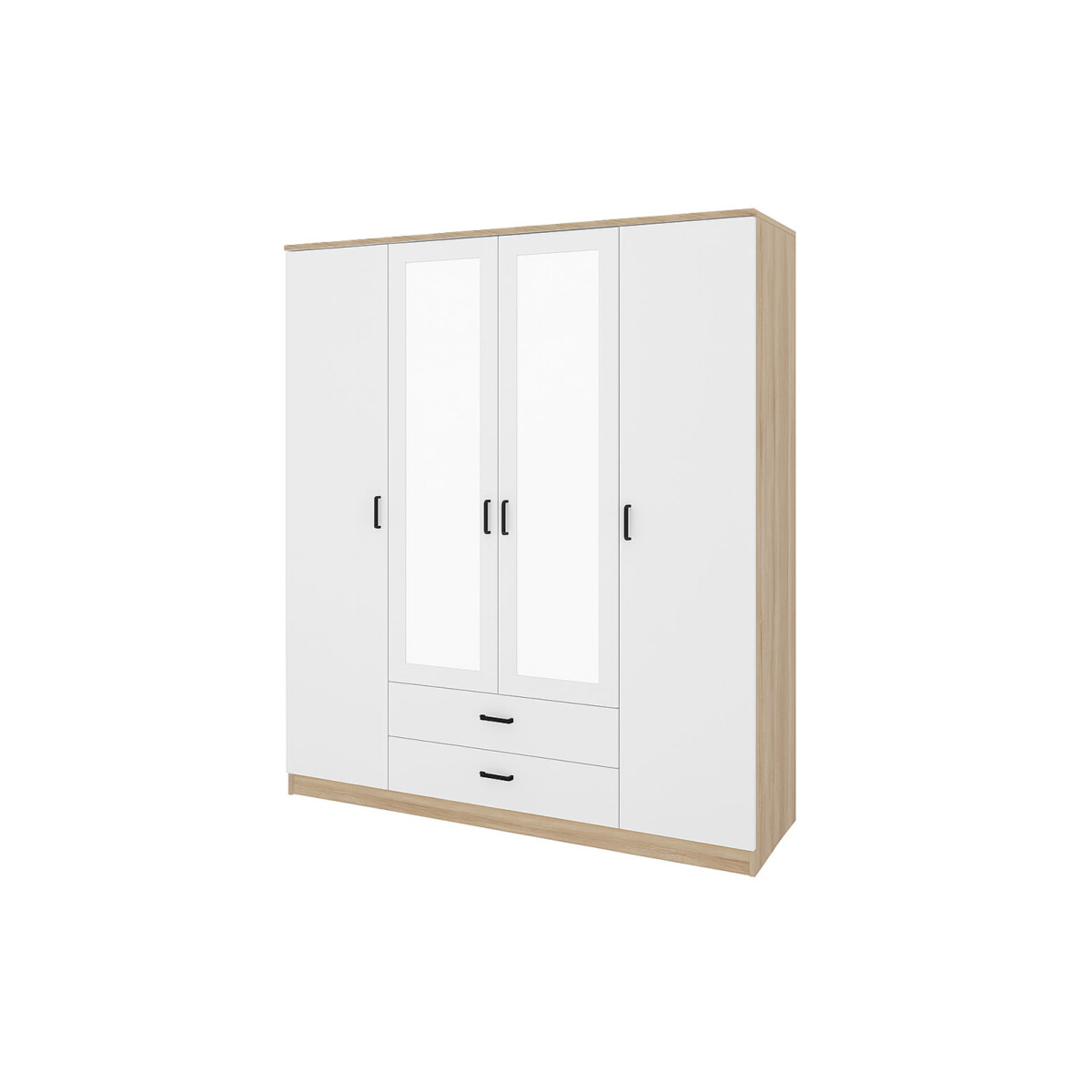 

Skříň se zrcadlem 4d2s dub sonoma / bílá Kami