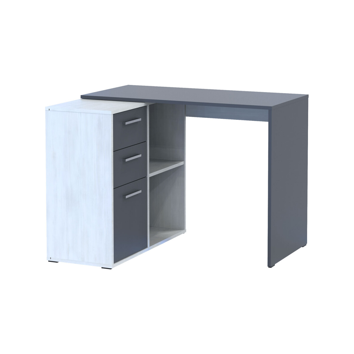 

Psací stůl T8 bílé dřevo / grafit 100x83x75