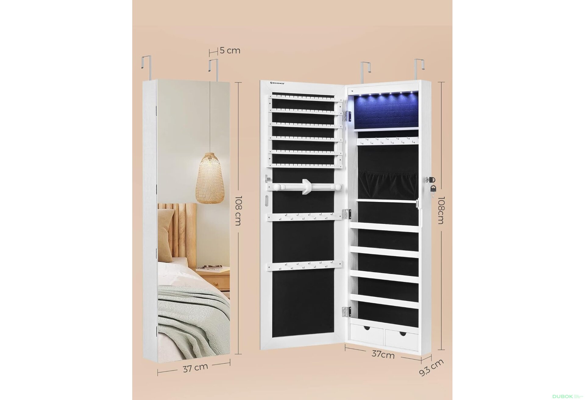 Fotografie 5 - Skříňka se zrcadlem na šperky - JJC99WT