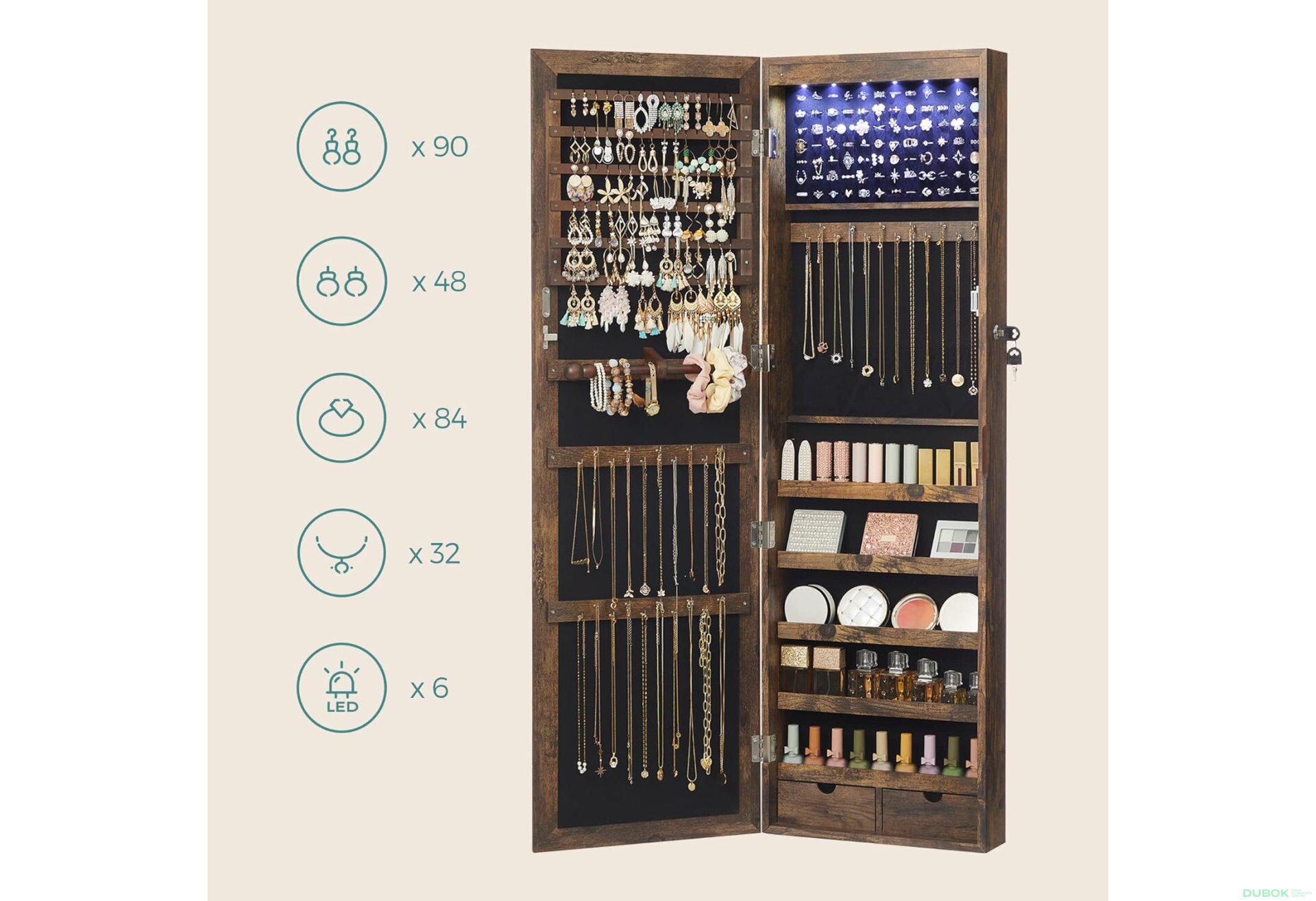 Fotografie 5 - Skříňka se zrcadlem na šperky - JJC93CB