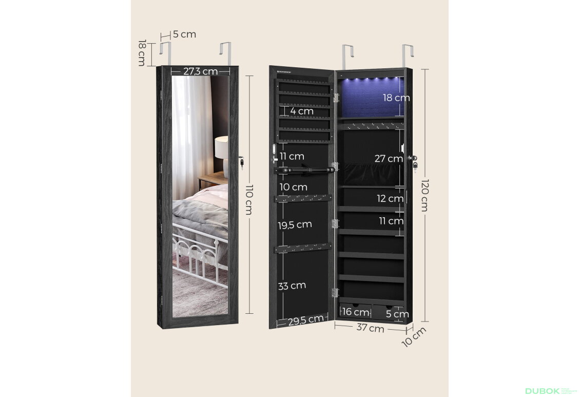 Fotografie 6 - Skříňka se zrcadlem na šperky - JJC093B01