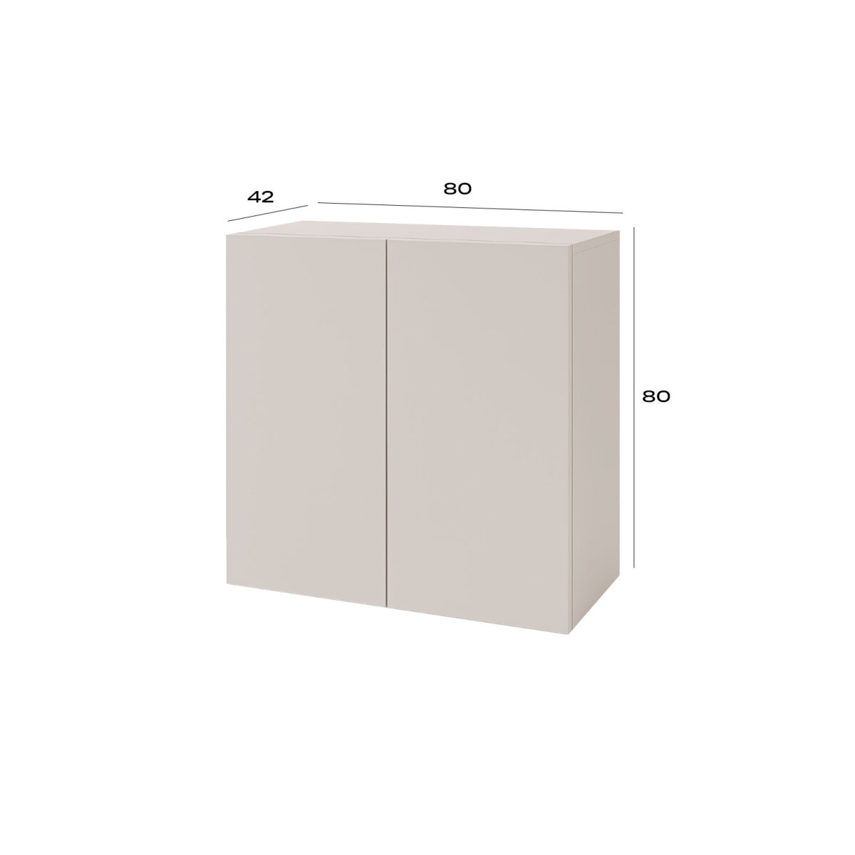 Komoda 2D 80 cm kašmír Space (obrázek 3)