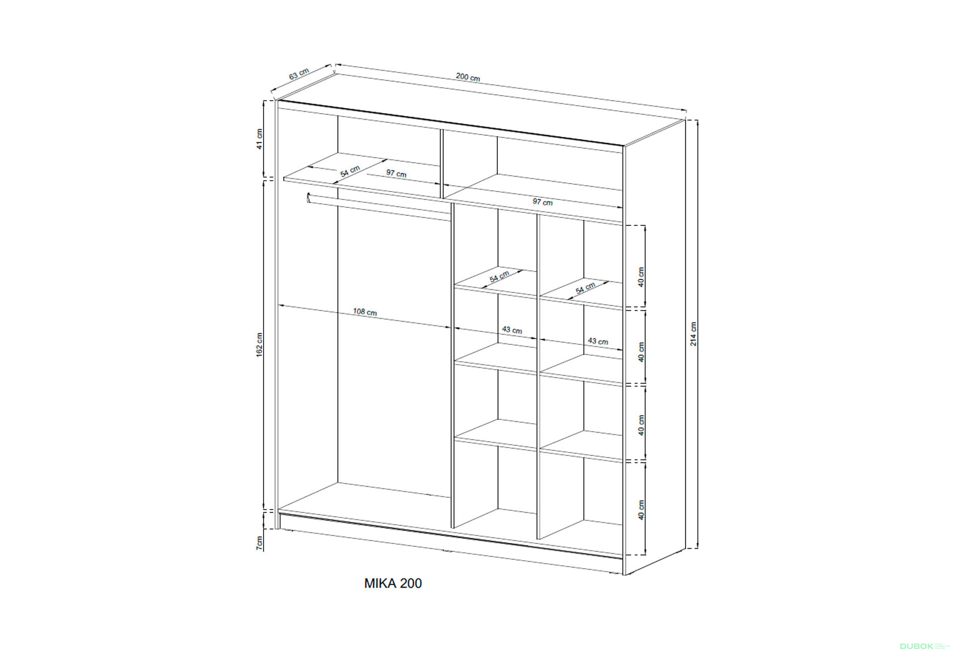 Fotografie 4 - Skříň Mika IV 200 bílý