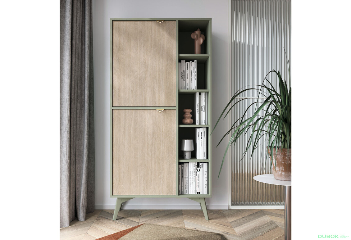 Fotografie 4 - Regál RG80 Forest eukalyptus / skandinávský smrk