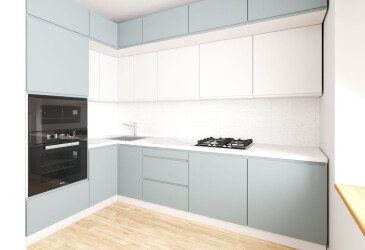 Sada 1.6x2.8 k. bílá, f. šedá mat / bílá mat Interno Luxe