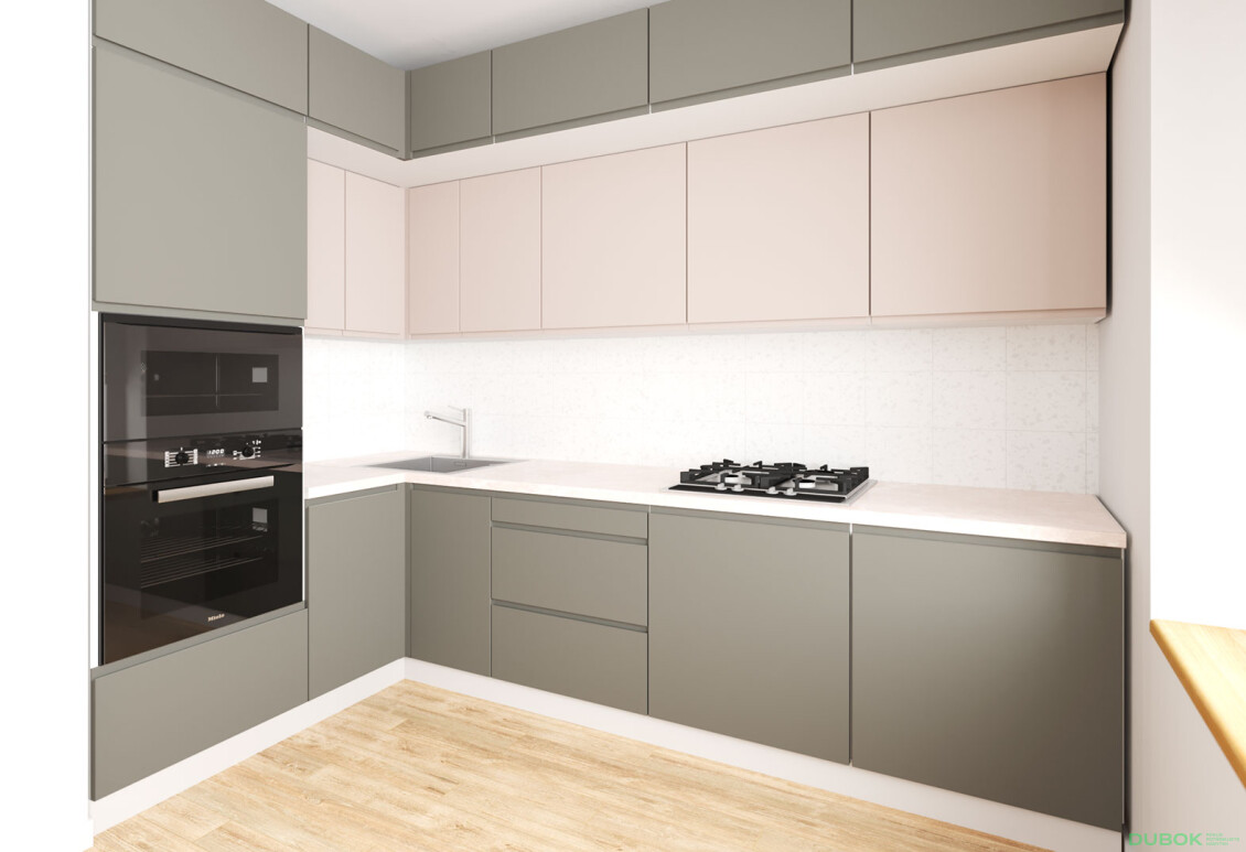 Sada 1.6x2.8 b. bílá, f. tmavě šedá mat / béžová mat Interno Luxe