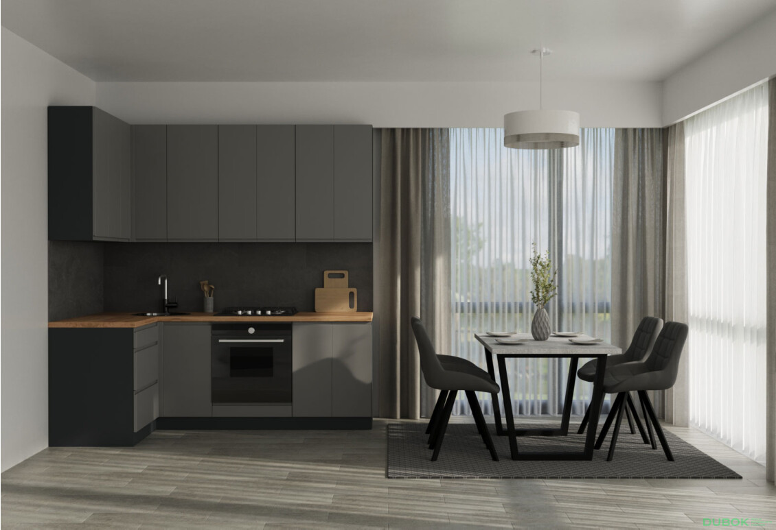 Fotografie 2 - Sada 2.2x1.2 antracit / tmavě šedý mat Interno Luxe