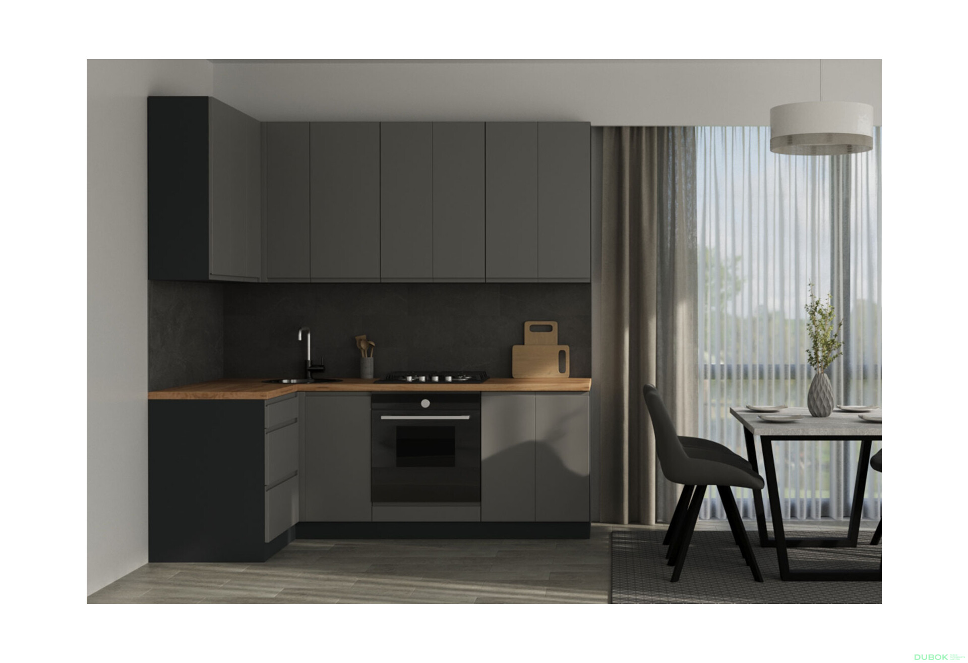 Fotografie 1 - Sada 2.2x1.2 antracit / tmavě šedý mat Interno Luxe