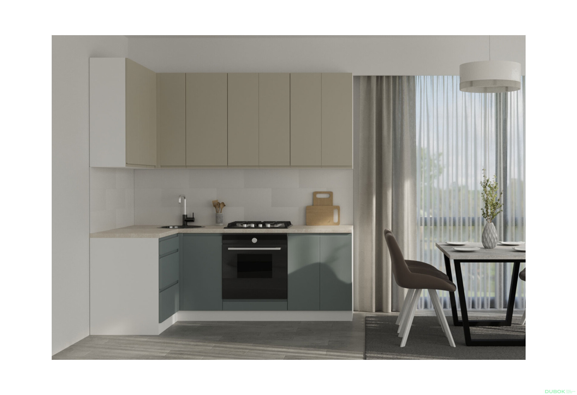Fotografie 1 - Sada 2.2x1.2 bílá / béžová, šedá matná Interno Luxe
