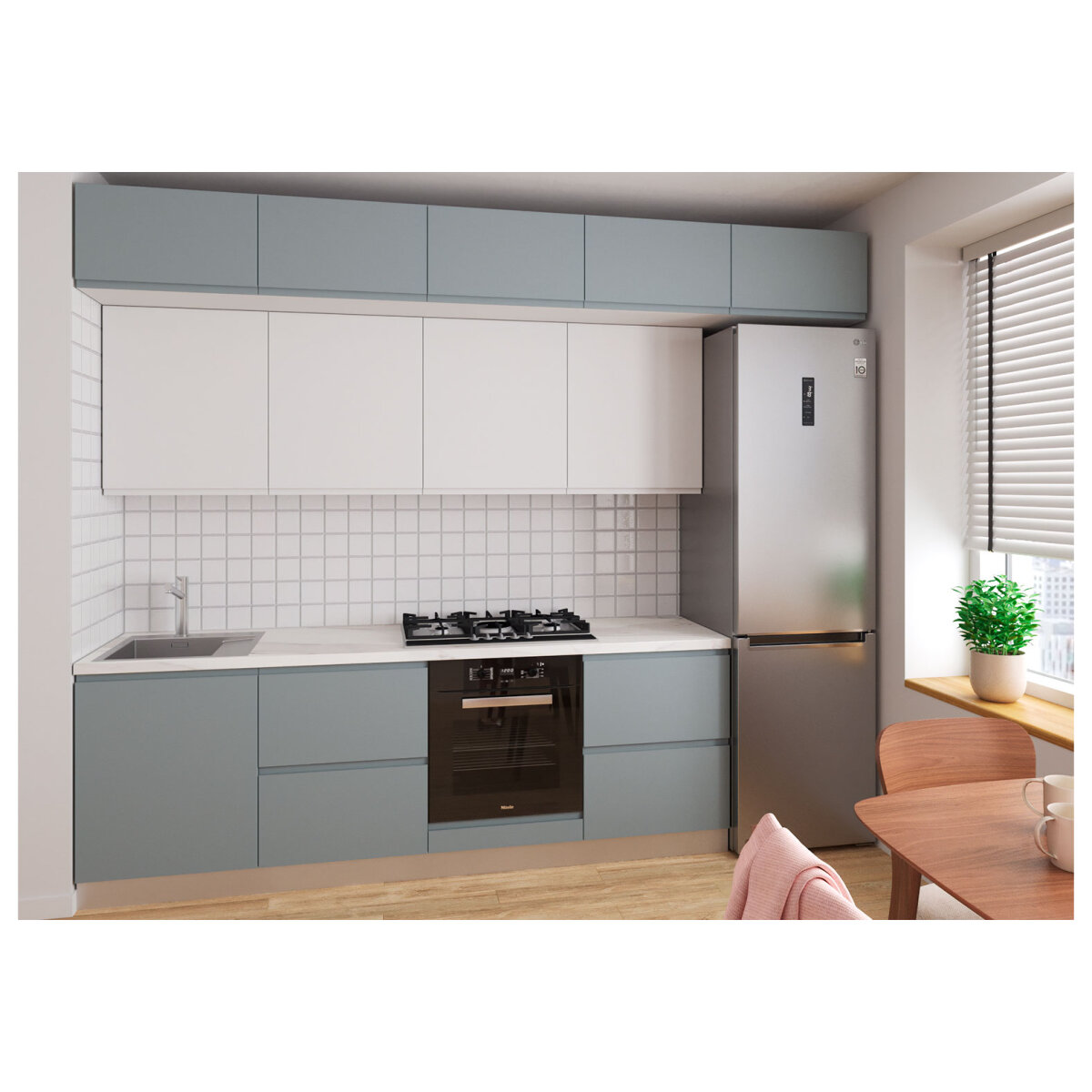 Sada 2.4 k. bílá, f. šedá mat / bílá mat Interno Luxe (obrázek 3)