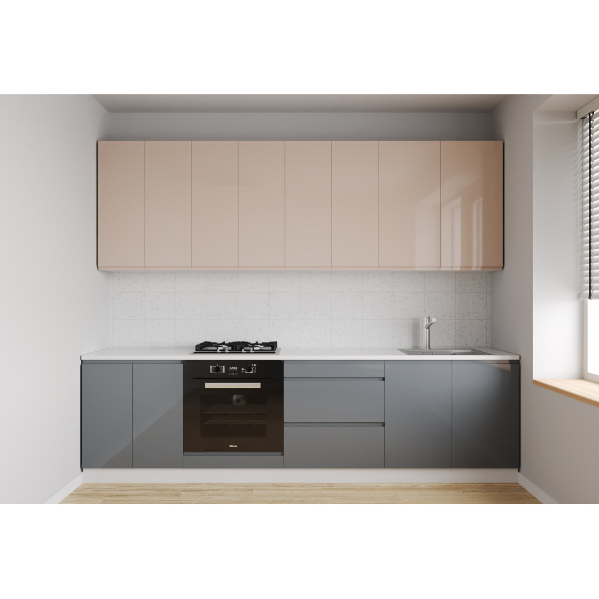 Sada 2.6 k. bílá, f. vrch béžový lesk, spodek šedý lesk Interno Luxe (obrázek 2)