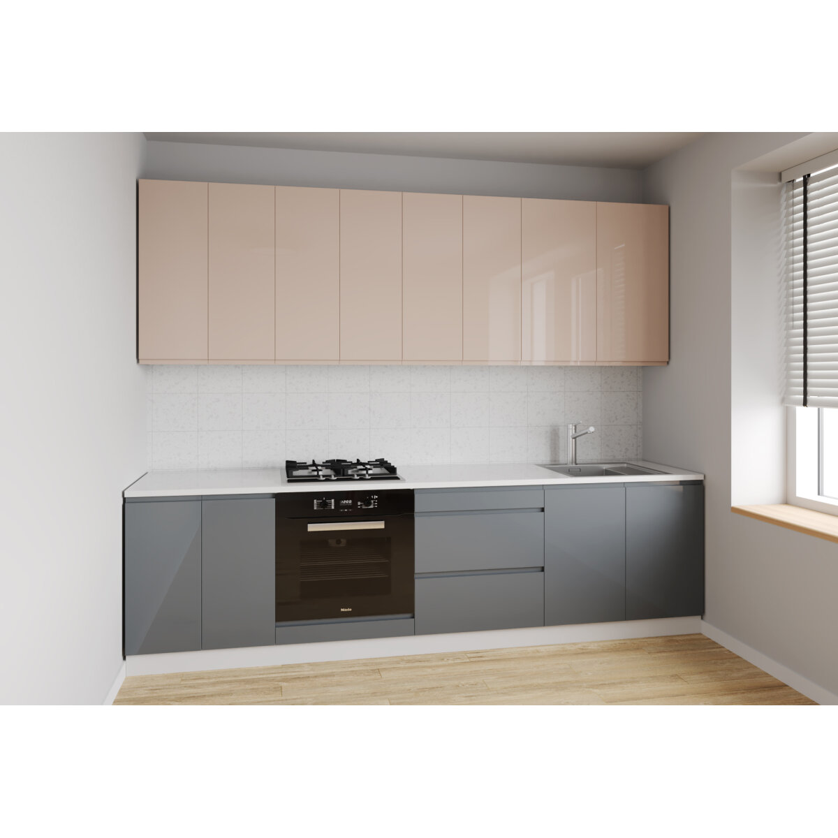 Sada 2.6 k. bílá, f. vrch béžový lesk, spodek šedý lesk Interno Luxe (obrázek 3)