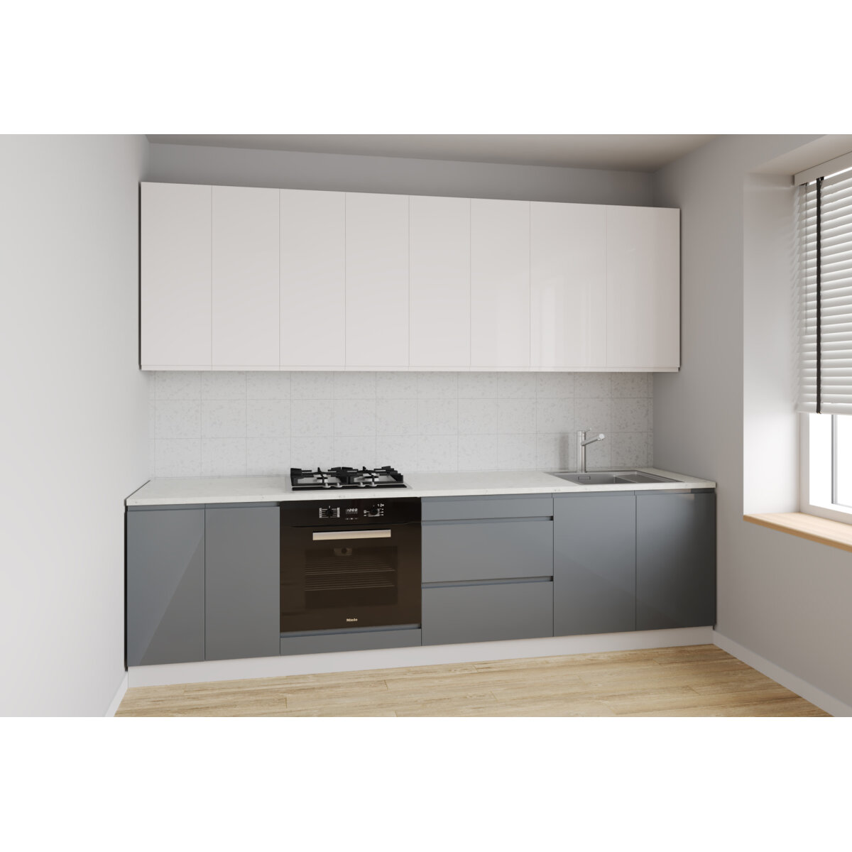 

Sada 2.6 k. bílá, f. vrch mléčný lesk, spodek šedý lesk Interno Luxe