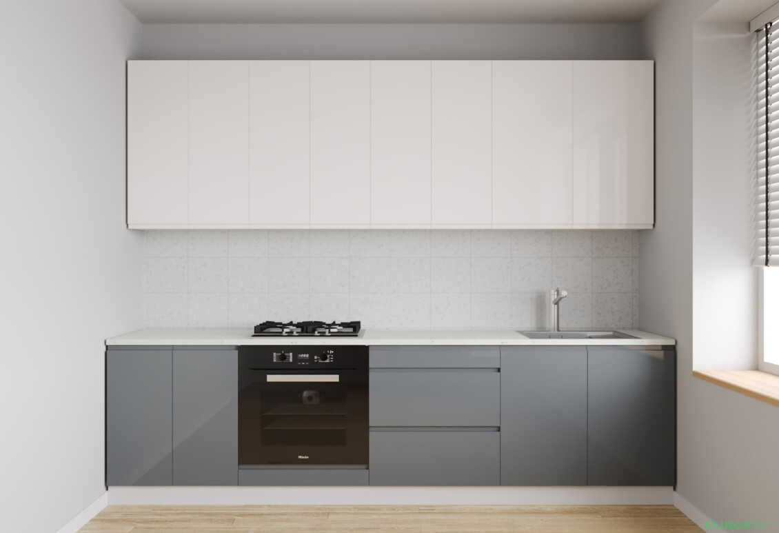 Fotografie 2 - Sada 2.6 k. bílá, f. vrch mléčný lesk, spodek šedý lesk Interno Luxe