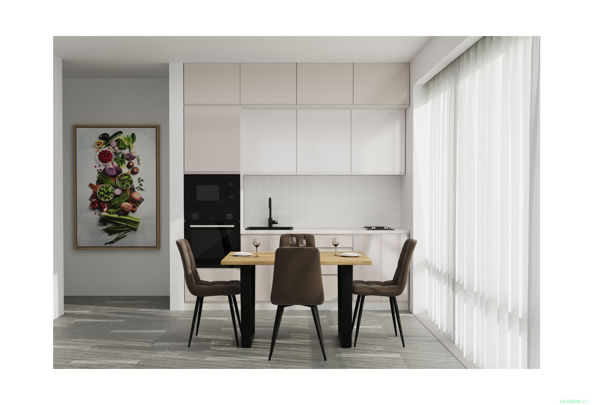 Fotografie 2 - Sada 2.4 Slonová kost / béžový lesk, mléčný lesk Interno Glaňec Luxe