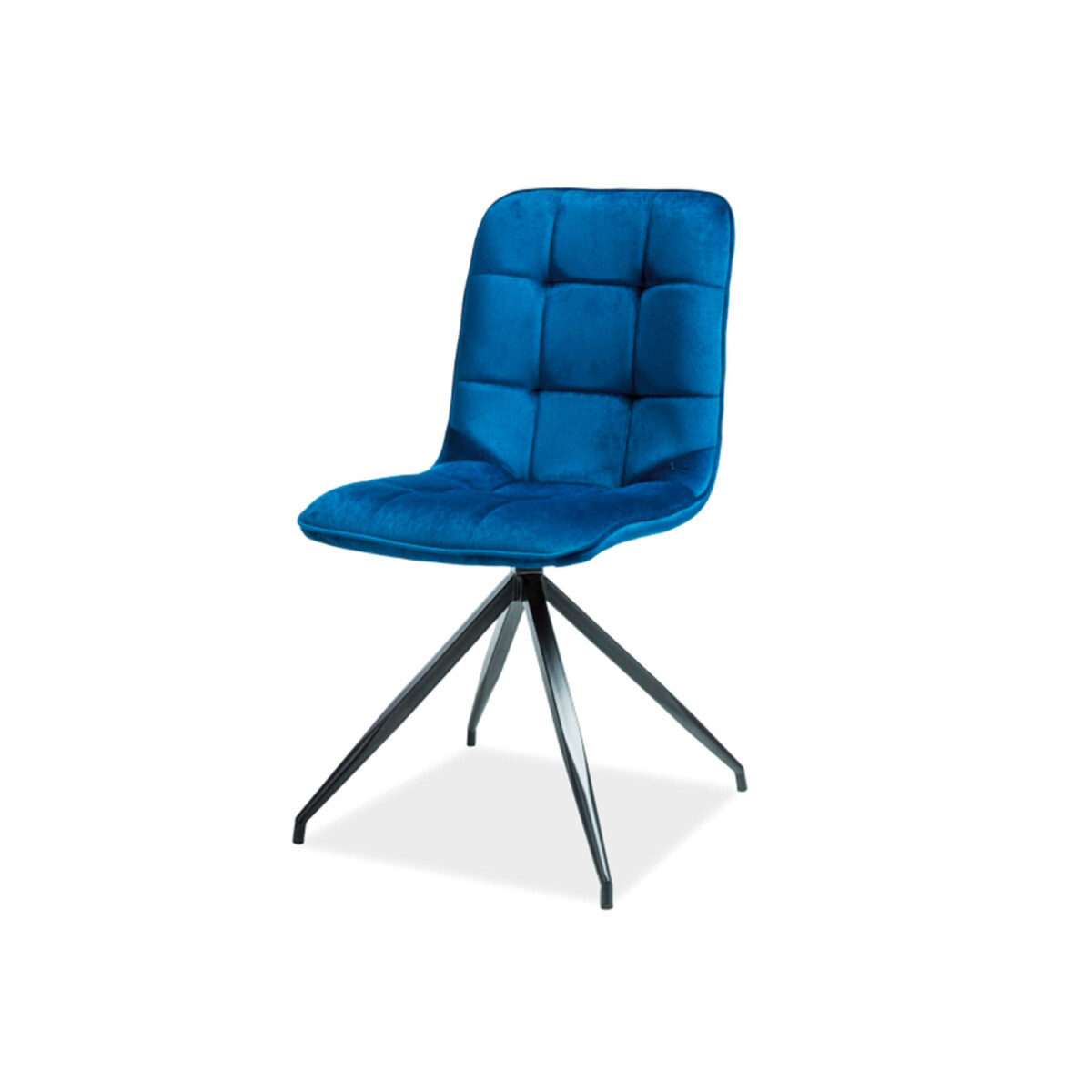 

Židle Texo Velvet tmavě modrá Bluvel 86, matná černá kov