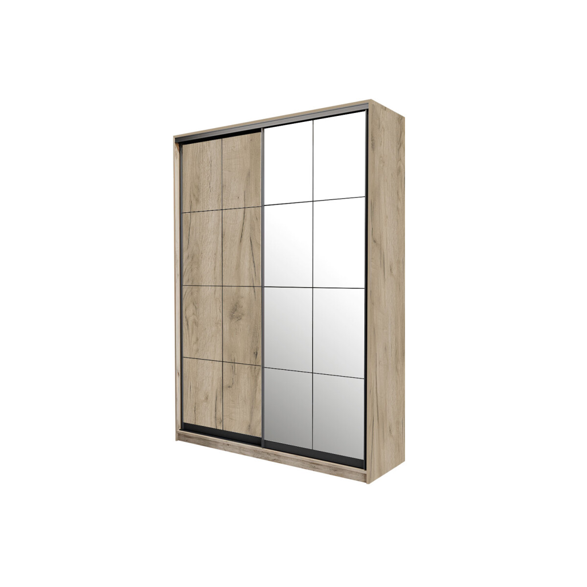 

Skříň 2D Loft 1200x600x2400, DTD + zrcadlo, Lines BL, Dub kraft šedý