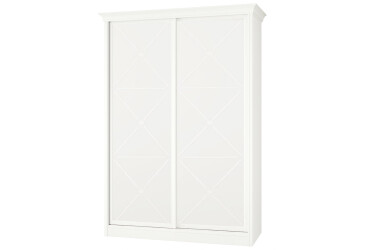 Skříň Rim-Veneziano 2D 1.5 m bílá s římsou, fasádami DTD (s dekorem)