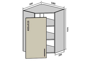 V54 Skříňka 1D 58 Interno