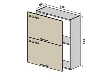 V61 horní skříňka nad digestoř 80 Interno