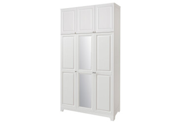 Skříň č. 3 / MDF V.2 + Zrcadlo V.2 + Vysoká nástavba Madrid