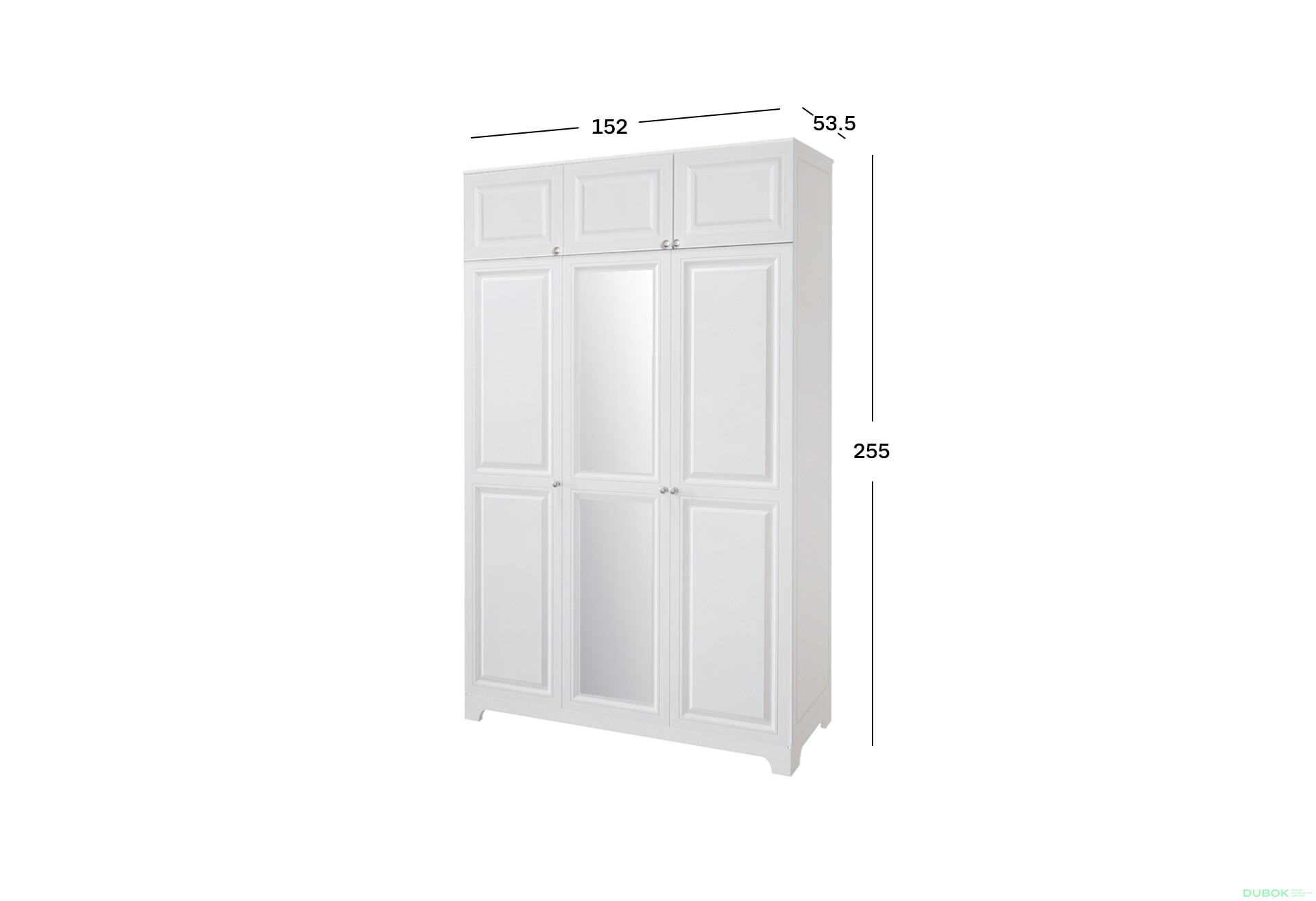 Fotografie 2 - Skříň č. 3 / MDF V.2 + Zrcadlo V.2 + Antresol Madrid