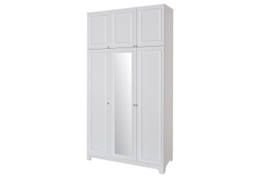 Skříň č. 3 / MDF V.1 + Zrcadlo V.1 + Vysoká nástavba Madrid