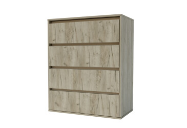Komoda Idea K 1000/800/4š dub kraft šedý / satén