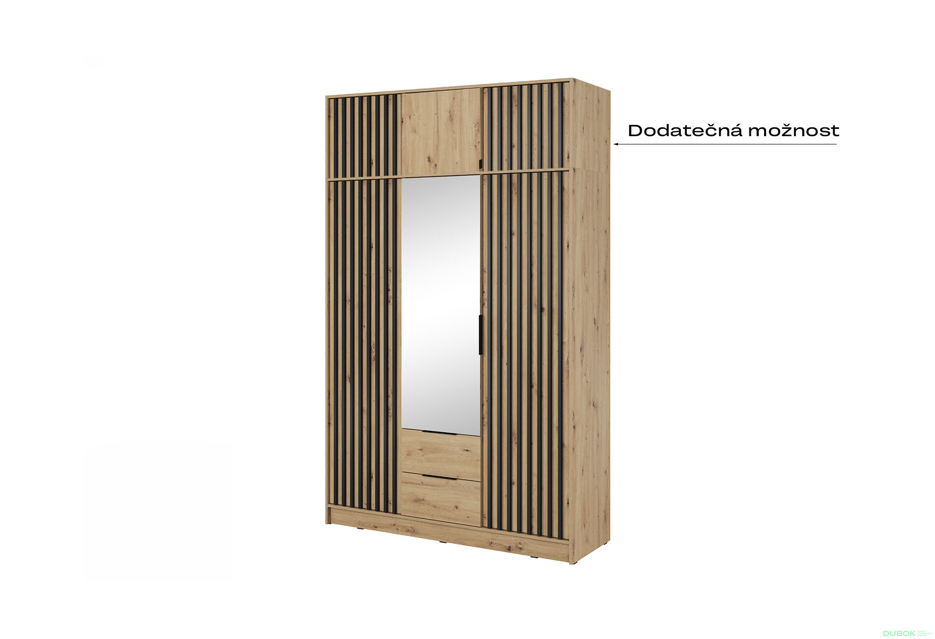 Fotografie 5 - Skříň Nelly 3D se zrcadlem artisan