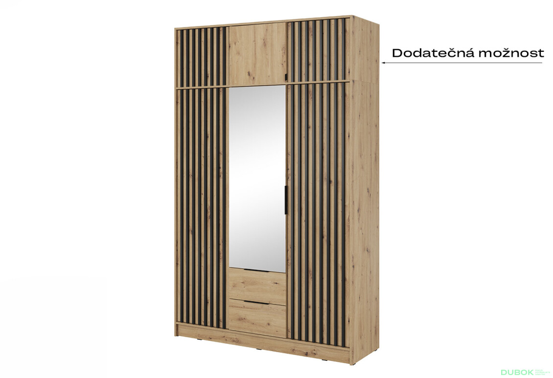 Fotografie 5 - Skříň Nelly 3D se zrcadlem artisan