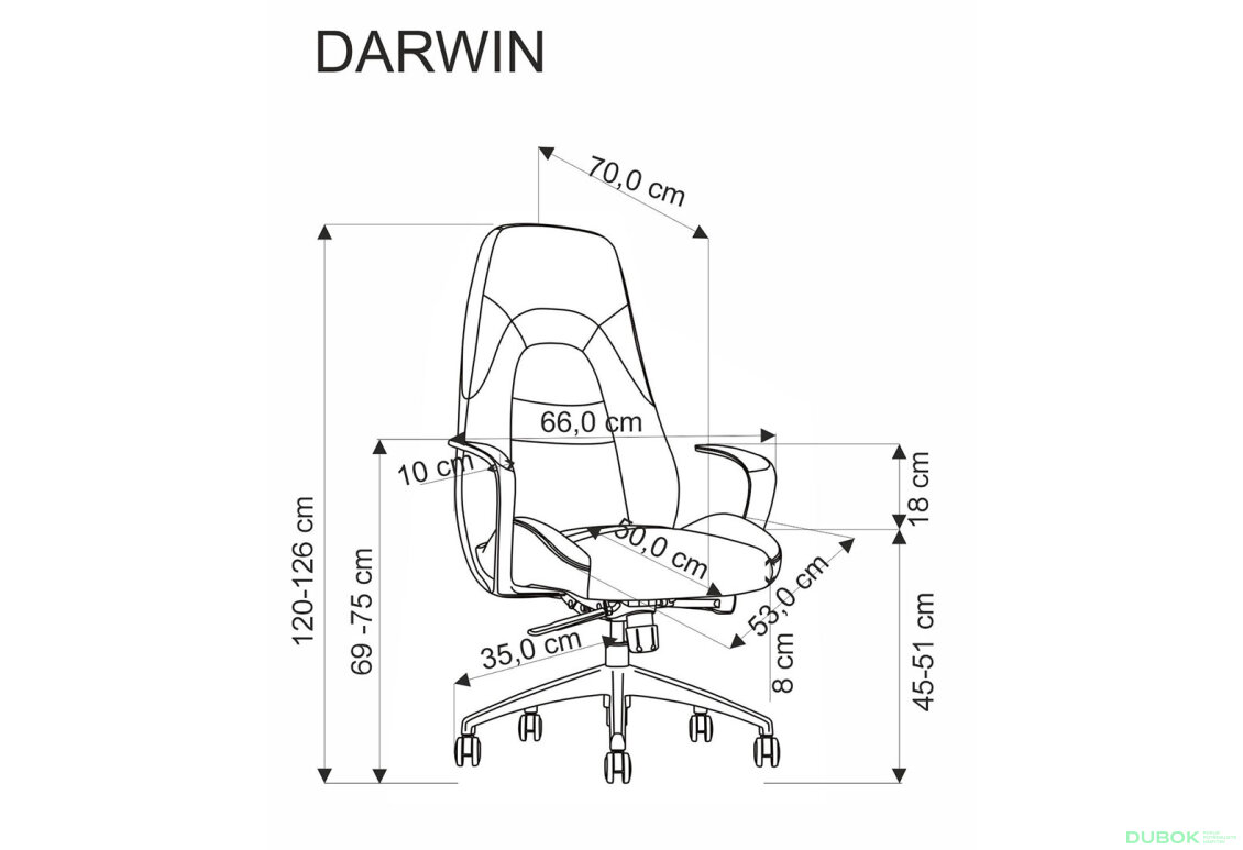 Obrázek 13 - Otočné křeslo Darwin cappuccino
