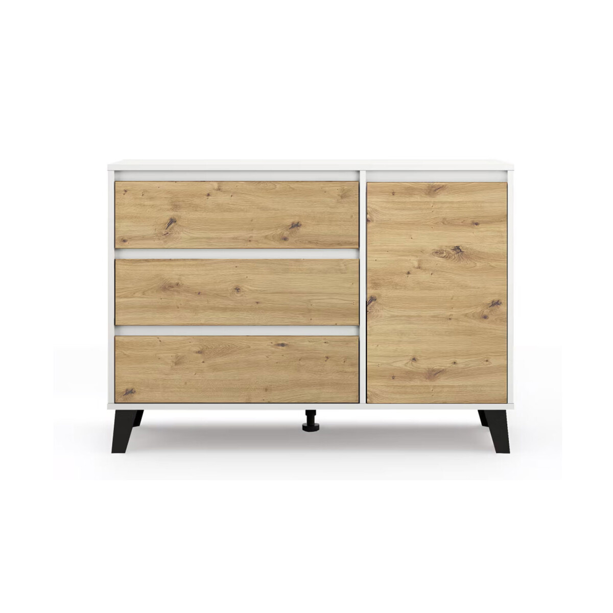 

Komoda Borg 1d3s bílá / dub artisan