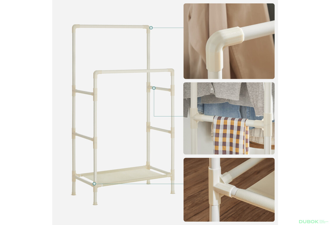 Stojan na oblečení - RDR01WT - Fotografie 3 Fotografie 3 - Stojan na oblečení - RDR01WT