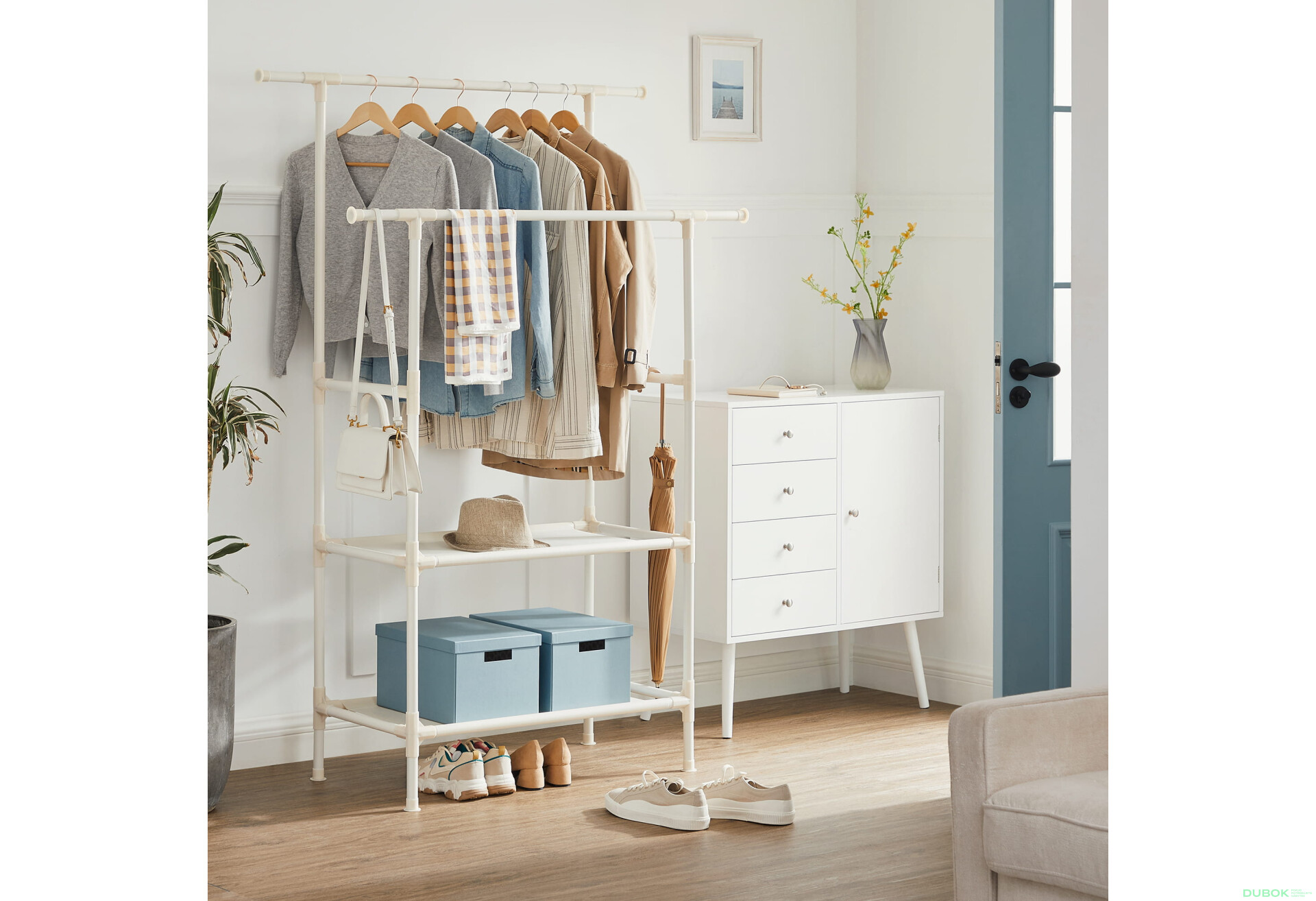 Stojan na oblečení - RDR02WT - Fotografie 2 Fotografie 2 - Stojan na oblečení - RDR02WT