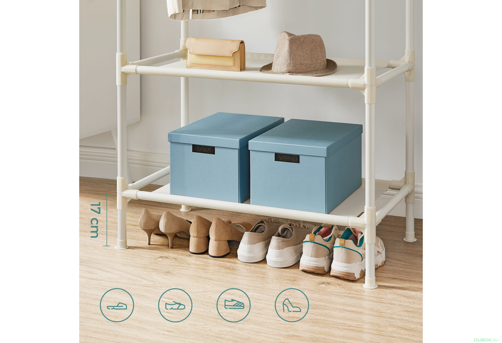 Stojan na oblečení - RDR02WT - Fotografie 4 Fotografie 4 - Stojan na oblečení - RDR02WT