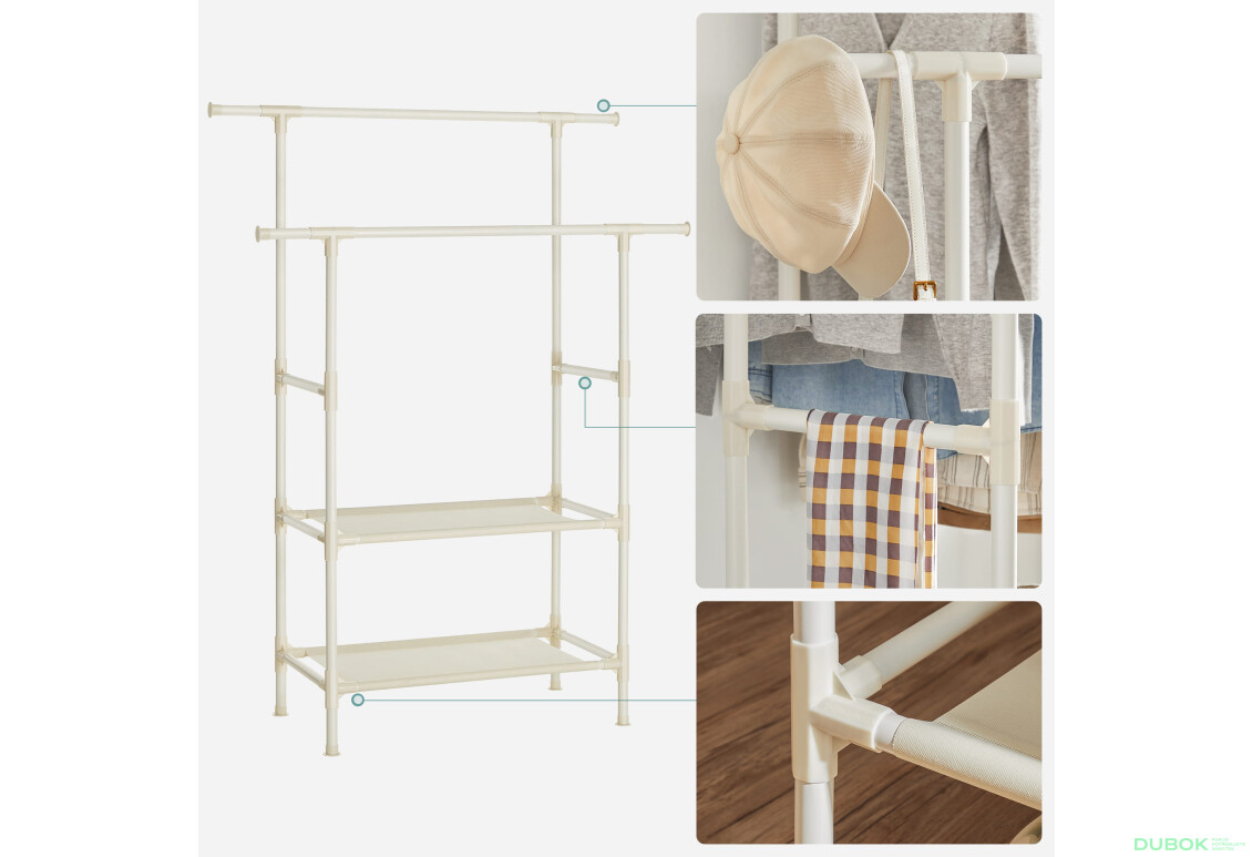 Stojan na oblečení - RDR02WT - Fotografie 7 Fotografie 7 - Stojan na oblečení - RDR02WT